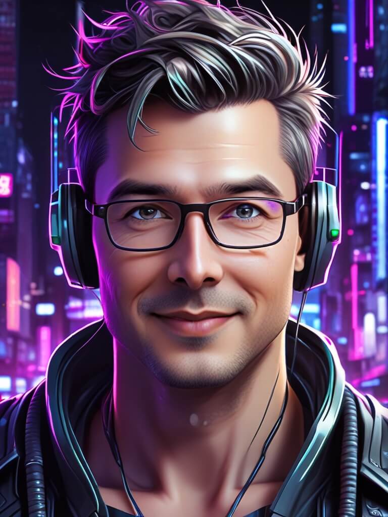 Cyberpunk AI Headshot Style