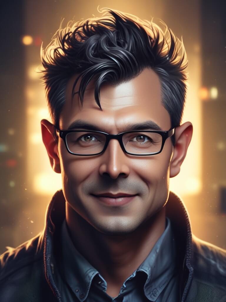 AI Headshot: Closeup portrait of {prompt} as monster, with glowing eyes and sharp teeth, dark shadows, foggy background, highly detailed, photorealism, concept art, digital painting, art by yahoo kim, max grecke, james white, viktor hulík, fabrizio bortolussi